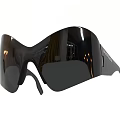Stylish Black Jewelry Accessory With Reflective Finish And Trendy Brand Design Elements