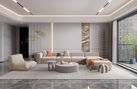 modern living room 3d model