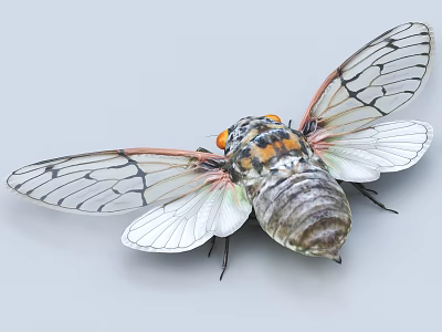 silk moth emperor moth butterfly insect fly 3d model