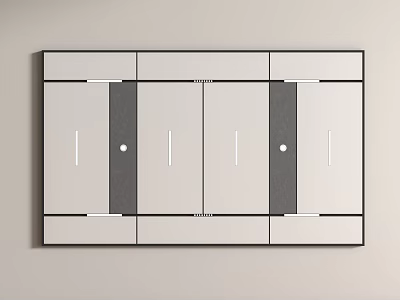 Modern Contemporary Ceiling Design With Geometric Lines And Grey White Panels 3d model