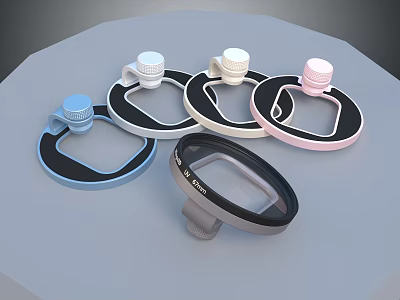 Colorful Phone Camera Lens Accessories With Multiple Styles And Secure Mount Design 3d model