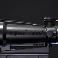 Weapon Tactical ACOG Scope with Flip Up Covers and Black Mount Base Design for Firearms 3d model
