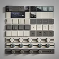 Modern switch socket rail socket intelligent control air conditioning switch socket 3d model