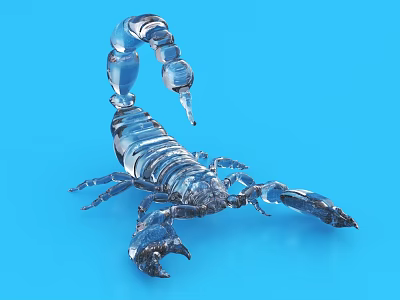 Crystal scorpion decoration 3d model