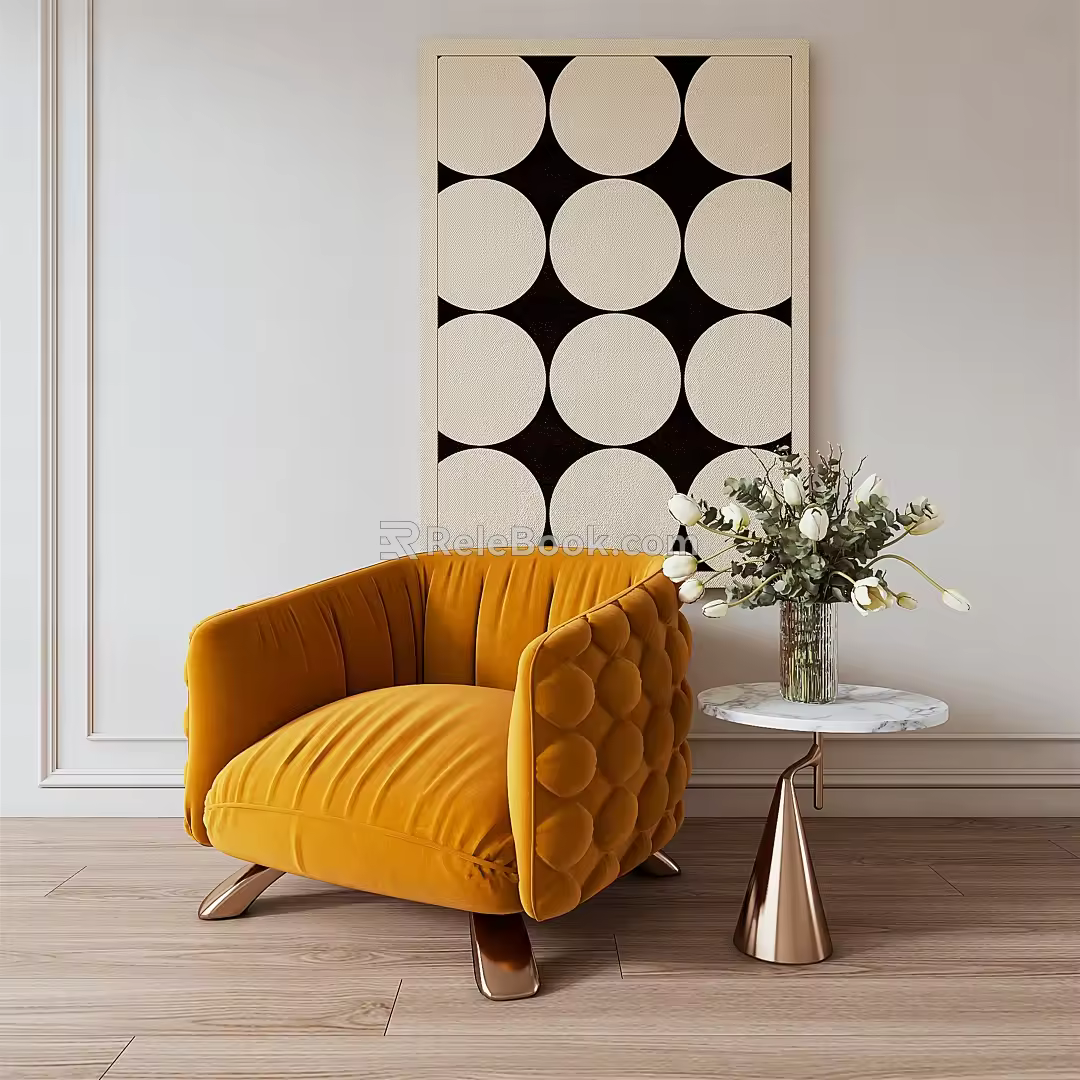 Modern single sofa 3d model