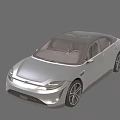 Silver Electric Car with Sleek Modern Design Panoramic Sunroof Large Alloy Wheels and Aerodynamic Exterior