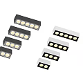 Sleek Black and White Downlights and Spotlights with Multiple LED Bulbs
