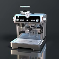 Modern Stainless Steel Espresso Coffee Machine With Control Panel And Steam Wand