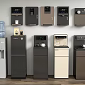 Various Modern Water Dispensers In Different Colors With Hot Cold Functions For Home Use