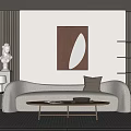 Modern Sofa Coffee Table Combination Sofa Combination 3d model