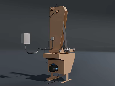 Vertical Industrial Equipment With Motorized Drive Unit Mechanical Arm And Control Box 3d model