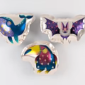 Colorful Inflatable Animal Toys Whale Bat Toucan With Shiny Star Patterns Decorative Design