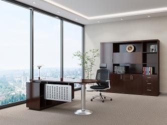 Office desk and chair 3d model