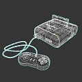 Creative Building Blocks Set For Retro Game Console With Mobile Stand And Controller