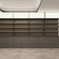 Modern Decorative Cabinet Interior Design With Multiple Shelves And Storage Cabinets