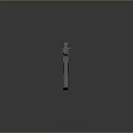 Submachine Gun With Wooden Stock Metal Barrel Magazine And Reflective Dark Background