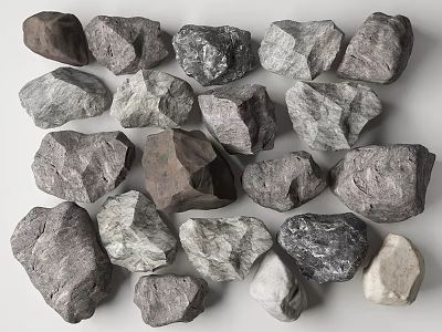 Natural Stone and Wood Materials for Interior Design and Home Decor 3d model