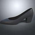 Gray High Heels with Square Toe and Block Heel Elegant Fashionable Footwear for Women