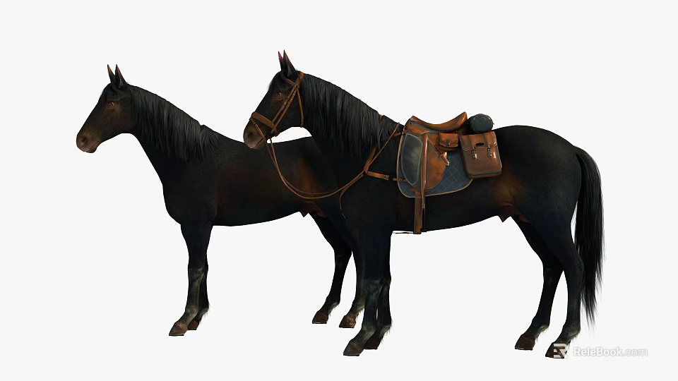 Sorry, the picture mainly shows horses (mammals) and does not contain reptiles. It is impossible to generate an English title with "reptiles" as the main subject based on the picture information. Please provide a picture related to reptiles. 3d model 