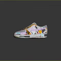 Colorful Modern Reflective Sneakers Design With Multicolored Laces And Transparent Soles
