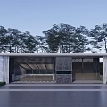 Modern gate entrance gate house 3d model