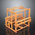 Traditional Handcrafted Wooden Loom with Frame Structure for Weaving Textile Crafts