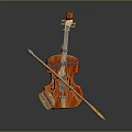 Violin Cartoon Violin Animation Violin Instrument String Western Instrument 3d model