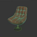 Stylish Red Padded Modern Chair With Curved Design And Metal Base