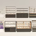 Various Styles Retail Display Cases With Glass Doors And Multiple Shelves