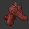 Black Basketball Shoes With Red Inner Yellow Sole Orange Accents And Silver Details Athletic Design