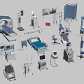 Essential Medical Devices Including CT Scanner Hospital Bed And Monitoring Equipment