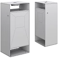 Public Facility Modern Metal Trash Bin With Icon Design For Public Area Use 3d model