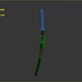 Traditional Katana Weapon With Red Scabbard Black Handle And Gold Accents