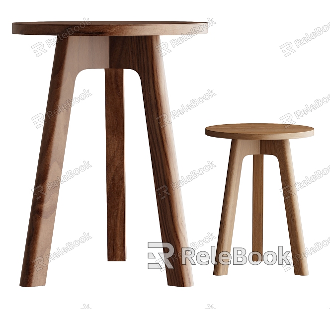 Modern solid wood stool model