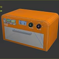 Modern Orange Display Shelf With Metal Frame For Retail Product Showcase Storage