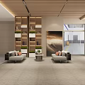 Modern Style Lobby Log Style Lobby Simple Lobby 3d model