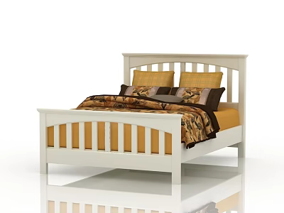 Jane Europe double bed 3d model Jane Europe double bed 3d model