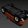 Orange Range Rover Evoque SUV With Stylish Modern Exterior Design 3d model