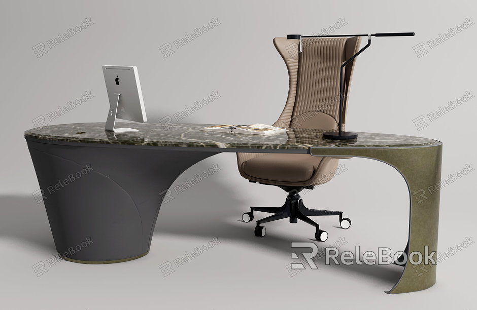 Modern office desk and chair office desk and chair combination model