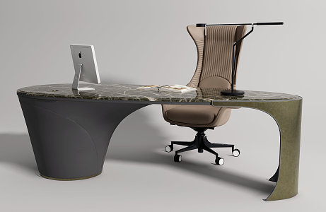 Modern office desk and chair office desk and chair combination 3d model