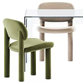Modern Dining Table and Chair Combination 3d model