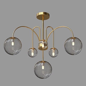 Simple Light Luxury Chandelier 3d model