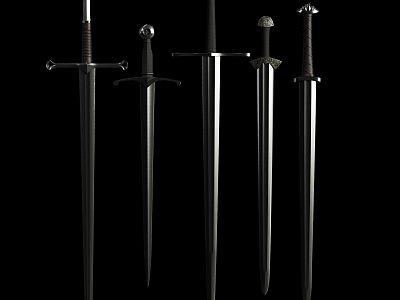 Western Sword Long Sword Weapon Sword Medieval Weapon 3d model