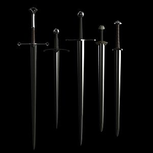 Western Sword Long Sword Weapon Sword Medieval Weapon 3d model