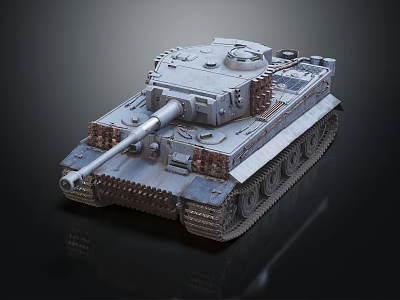 Detailed Realistic Military Tank With Cannon Turret Tracks And Armor On Dark Background 3d model