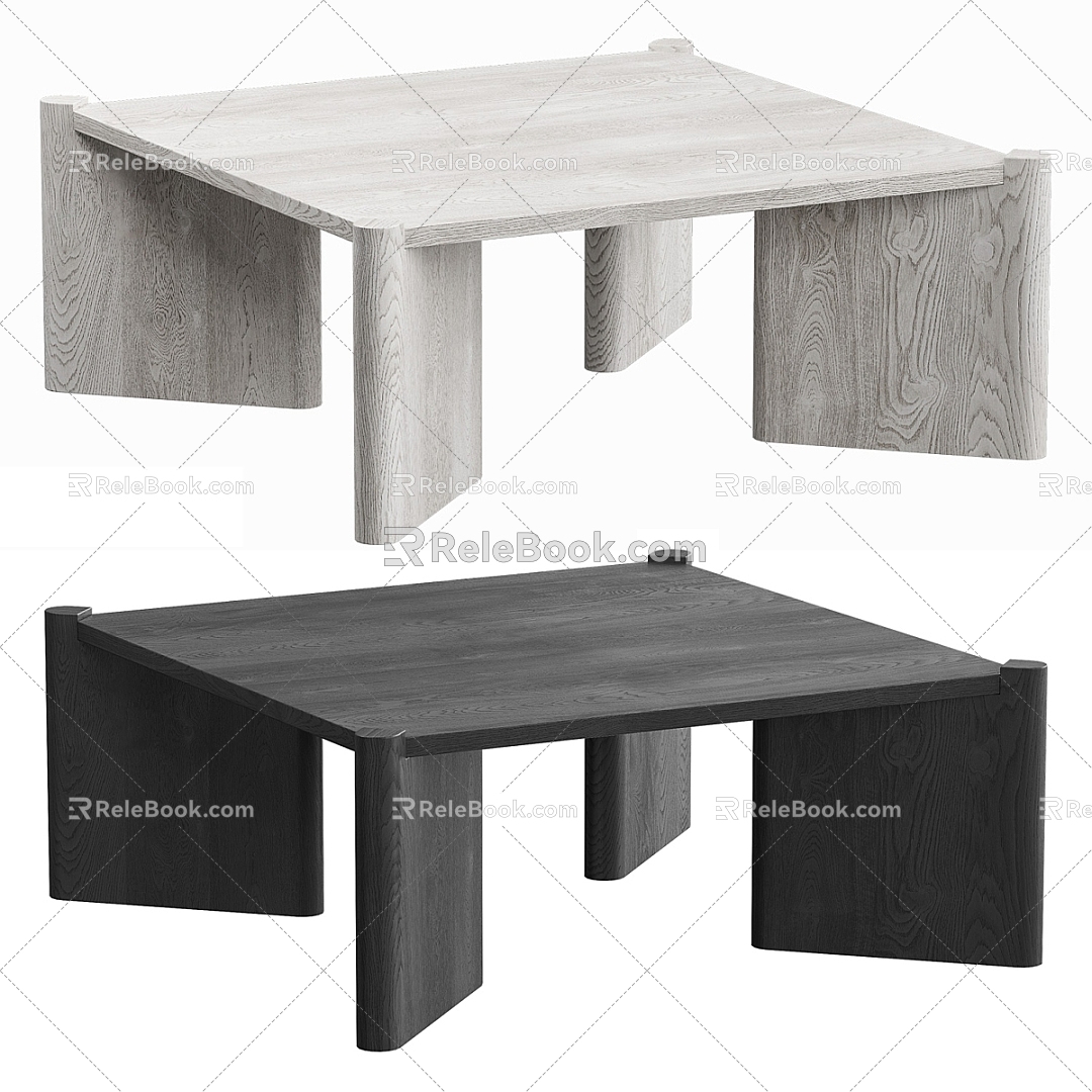 La Redoute Coffee Table Solid Wood Coffee Table Side Table 3d model