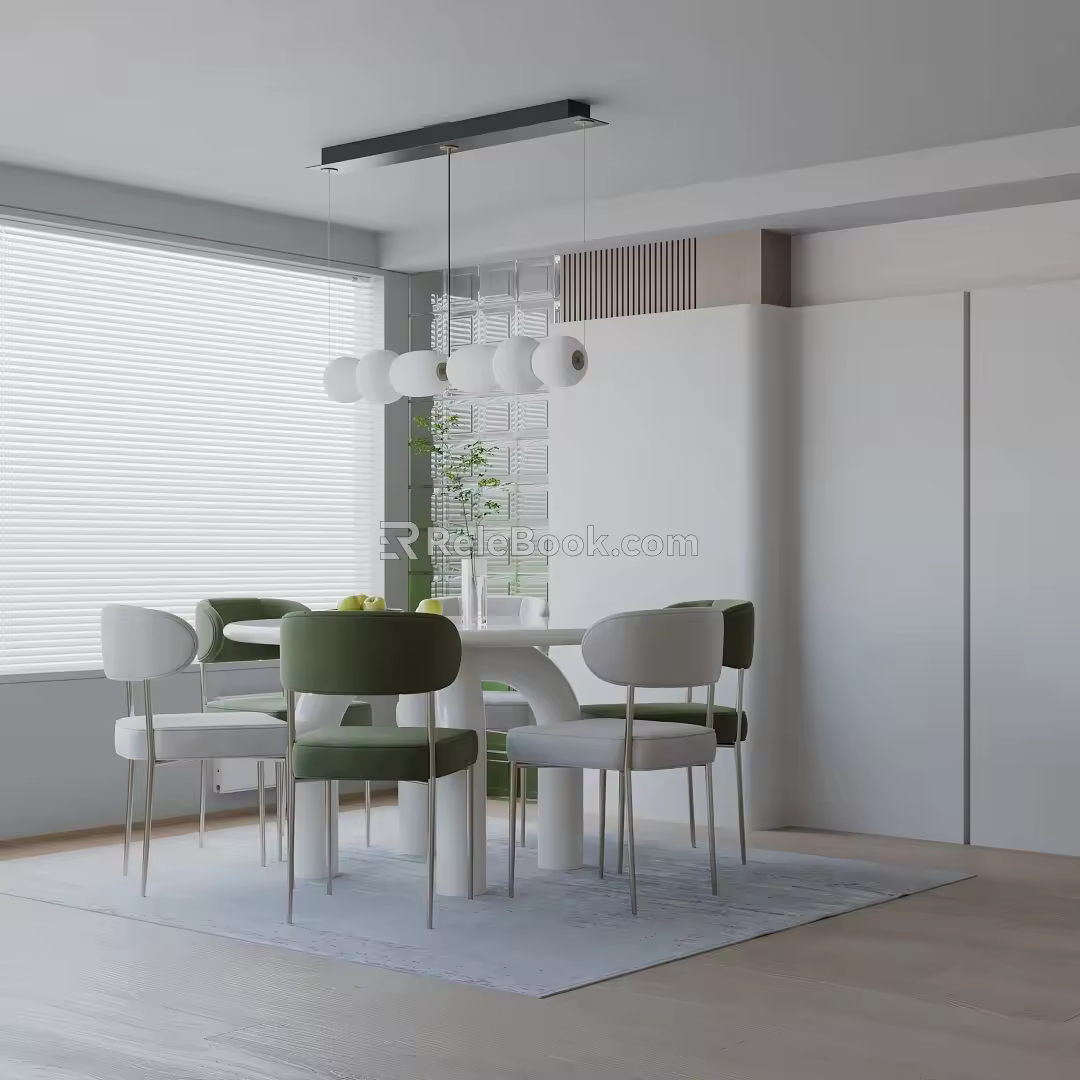 Modern dining table 3d model