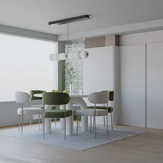 Modern dining table 3d model