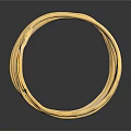 Golden Metal Cup Holder With Circular Rings And Decorative Ends For Kitchen