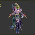 Fantasy Character Design With Mythical Bird Creature Elements And Vibrant Feather Decorations